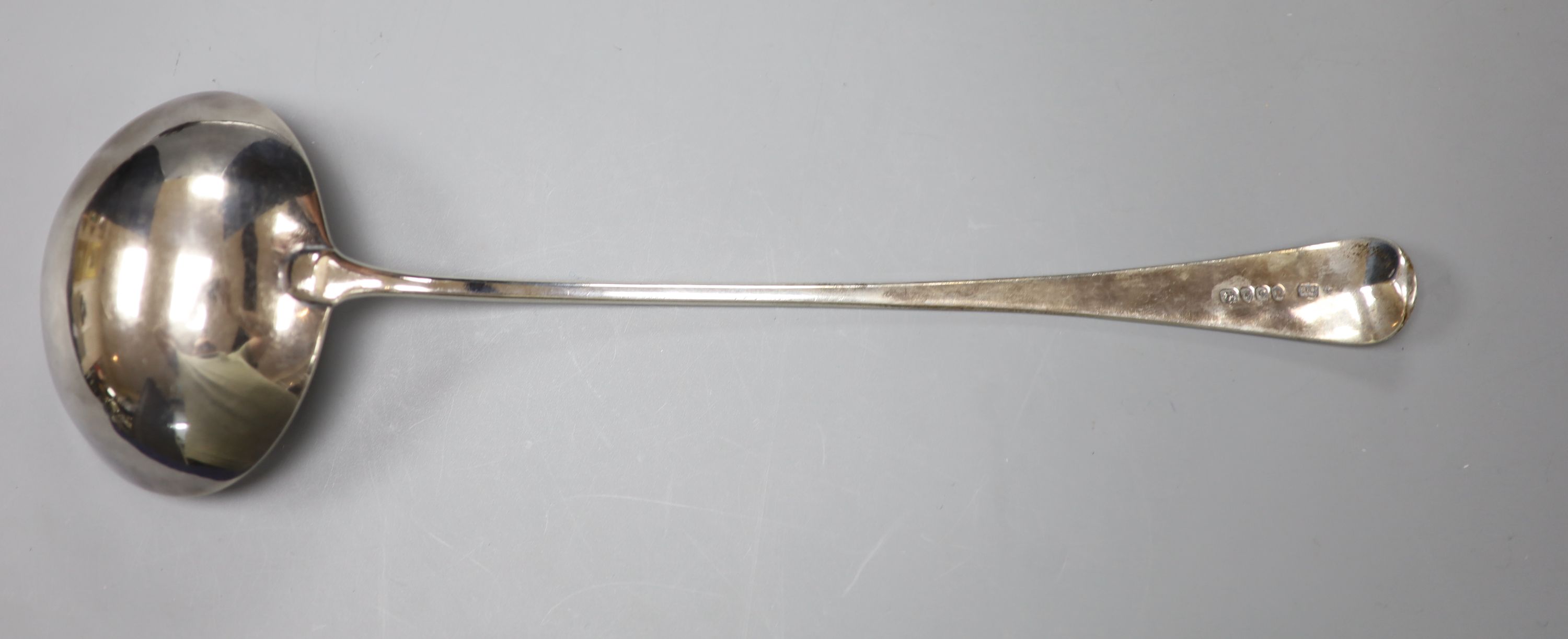 A George III Old English pattern soup ladle, Richard Crossley, London, 1798
